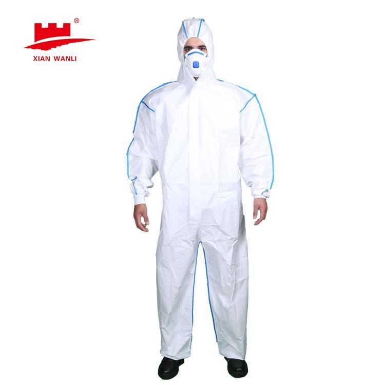 Chemical Protection Overall Disposable En14126 PPE Suite