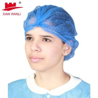 Disposable PP Non Woven Strip Clip Cap Bouffant Head Cover