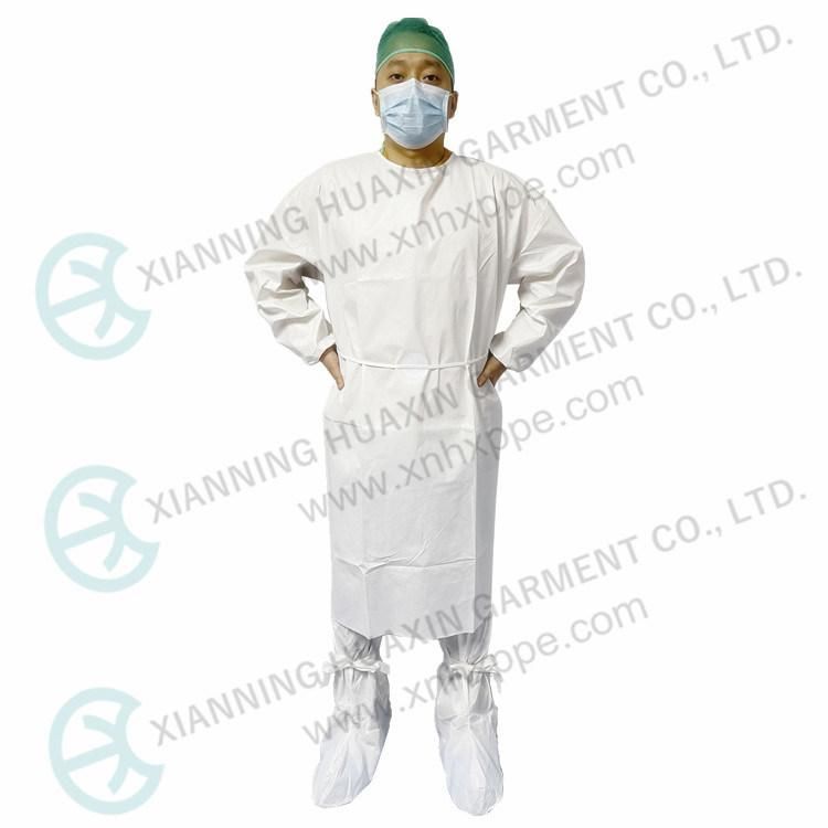 CE Certified Microporous Surgical Gown Disposable Type6 Isolation Gown with Elastic Cuff