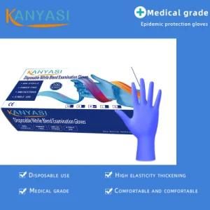 Blue Cheap High Quality Nitrile Gloves Powder Free Food Grade Examination Nitrile Gloves