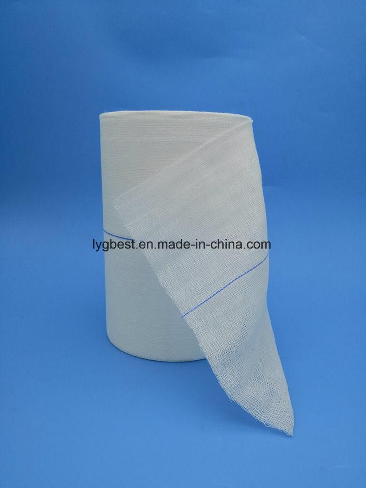 Absorbent Medical Gauze Roll 100yards in Round or Zigzag Shape manufacturer