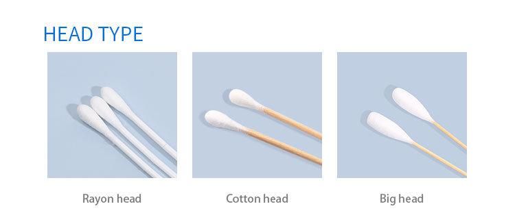 New Product 100%Pure Cotton Sterilized Medical Wooden Bamboo Swabs