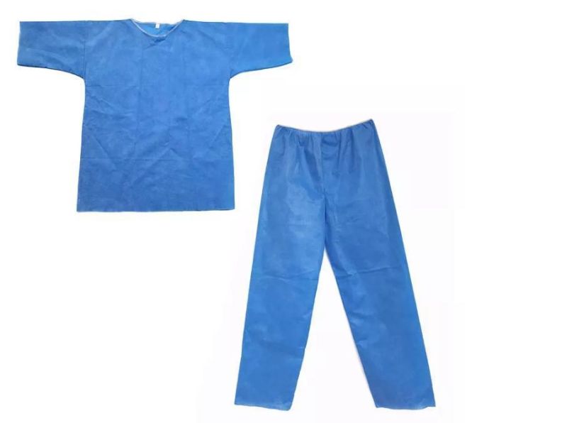 Dark Bule Hygienic Patient Gown/Scrub Suits/Hospital Clothing