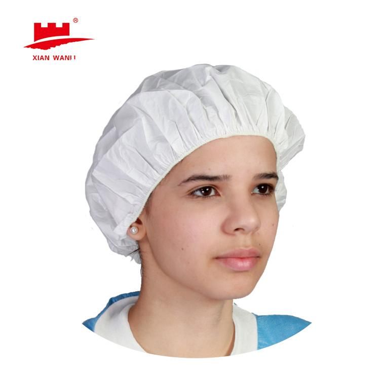 Health Care Sanitary Elastic Surgical Nurse Hair Net Disposable Bouffant Cap for Labs