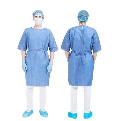 Disposable SMS Patient Pyjamas, Nonwoven Patient Suit Sleeveless Gown