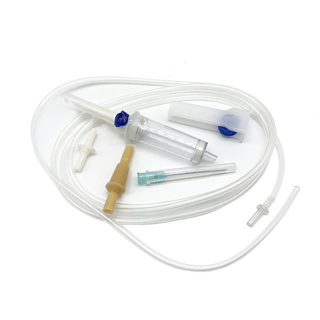 Infusion Set, Without Needle, Luer-Lock, Latex Free Bulb, Tube Lenght 150 Cm, with Filter, Air Inlet with Flip Cap, Big Chamber