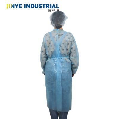 Blue Disposable Waterproof PP Isolation Gown Forhospital