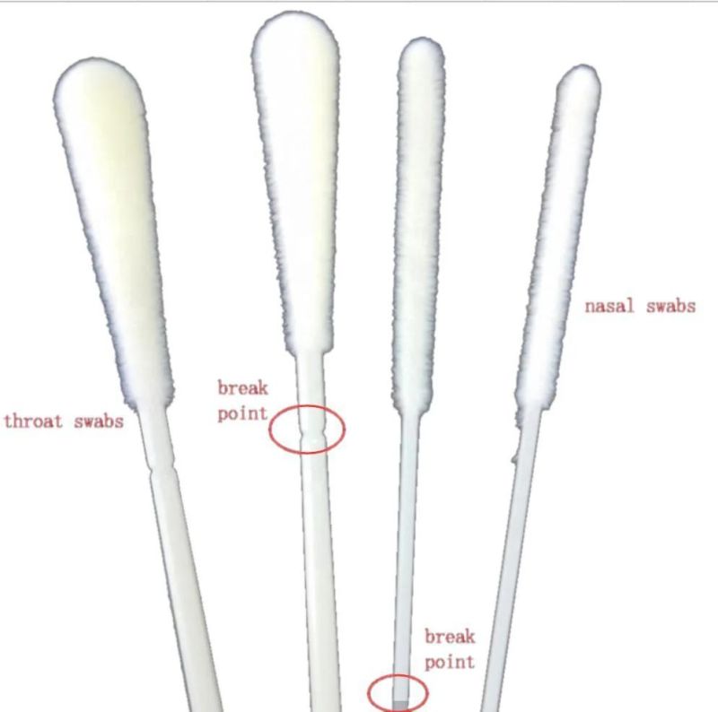 Disposable Sample Collection Nasal Nylon/ Oral Swab Individual Package