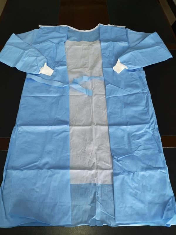 Medical Isolation Surgical Clothing Coverall Disposable Biosecurity Gowns with Ce