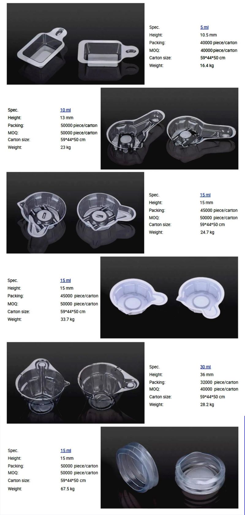 Medical Disposable Urine Specimen Cup with Different Sizes