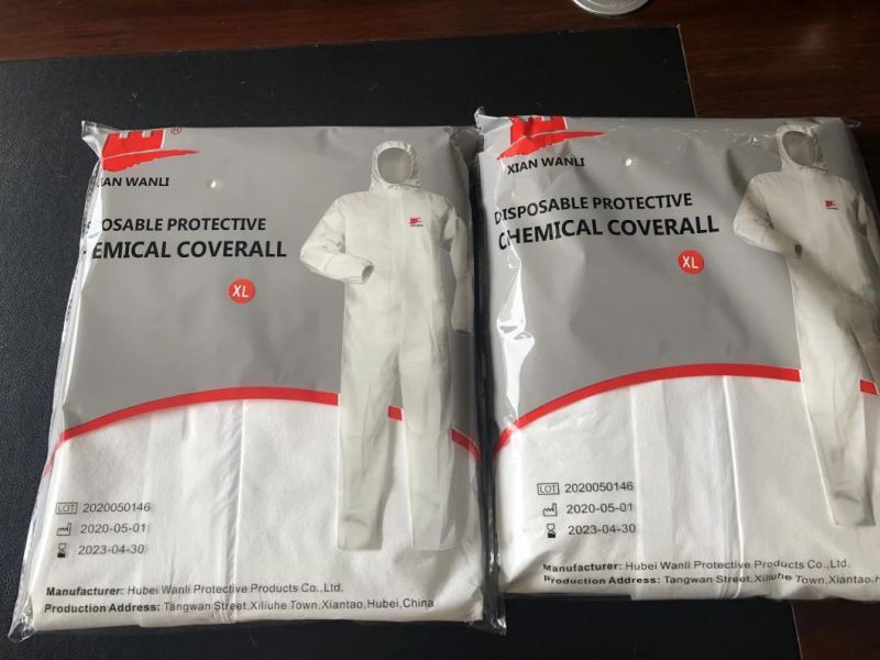 PPE Equipment Disposable Coveralls Clothing Safety Hazmat Suit