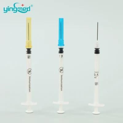 Plastic Disposable Syringe for Single Use with All Sizes Medical Syringes