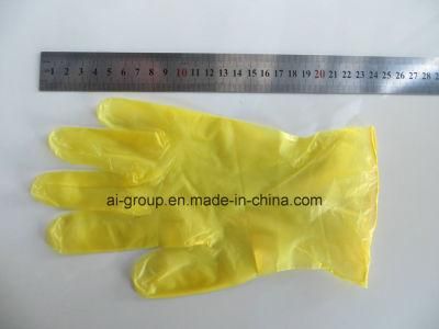 Lemonyellow Vinyl Eksamen Handske Til Medicinsk Brug, Husstand, Laboratorium-Vinyl Glove