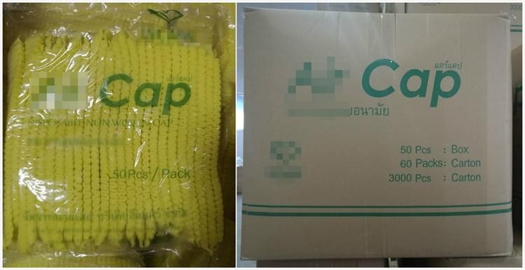 Single&Double Elastic Wholesale Cleaning Catering Industry Nonwoven Mob Cap