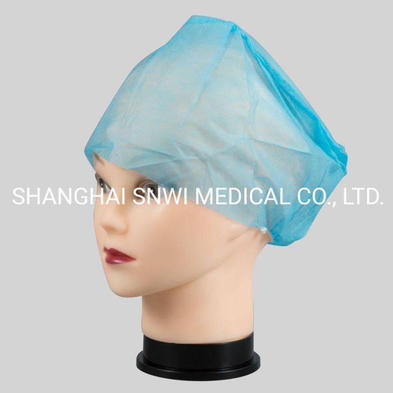 Disposable Non Woven Protective Clip Cap Nursing Round Cap Mop Cap