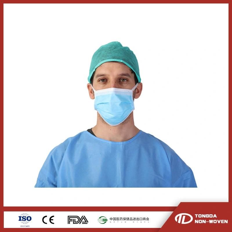 Disposable Non Woven Medical Surgical Doctor Scrub Caps Round Mob Cap