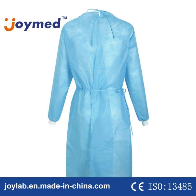 PE Water Proof Medical CPE PP Level 2 SMS Disposable Isolation Gown, Plastic Cheap Disposable PP PE Isolation Gown