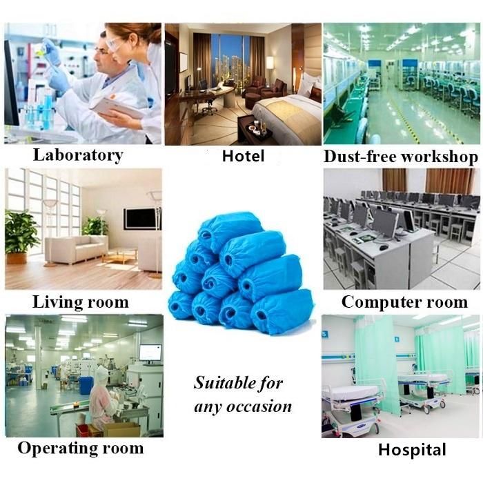 100PCS Packed Painting Automatic Bulk Production Non-Woven Hospital Non Skid Single Use Medical Shoe Cover