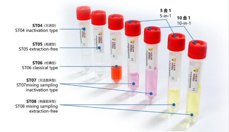 FDA CE Approved DNA Rna Test Kit Inactivated Inactivation Nasal Transport Medium Vtm Disposable Specimen Collection Virus Sampling Tube