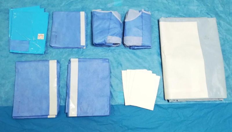 T-Shaped Sterile Laparotomy Adhesive Drape with Fenestration