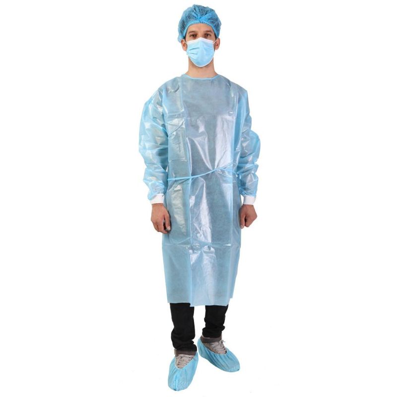 Hospital Operating Gown Individual Package Blue Medical Isolation Disposable Surgical Gown Manufacturers