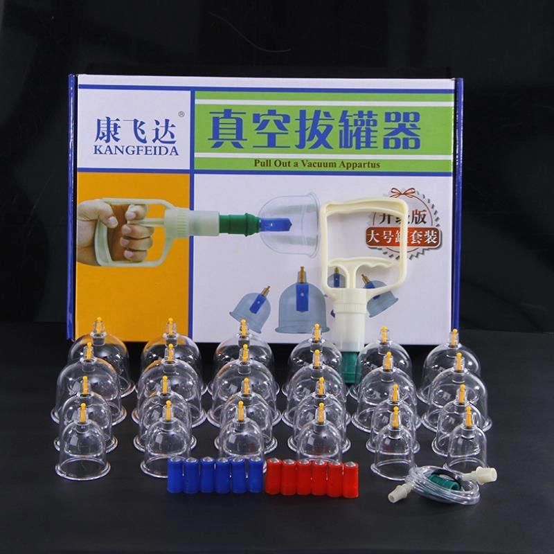 Hand Pump Vacuum Cupping Set Female Therapy Facial