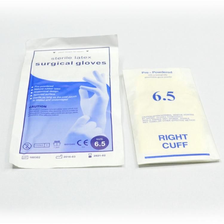 Sterile Latex Surgical Gloves Powdered Disposable for Medical Hospital