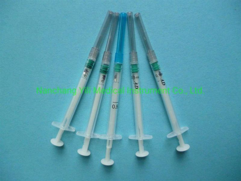 1ml Syringe Disposable Auto Disable Bcg Vaccine Syringe