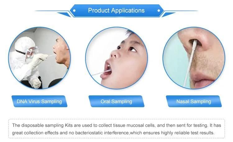 Disposable Medical Sterile Test Oral Flocked Swab Stick Nose Swab