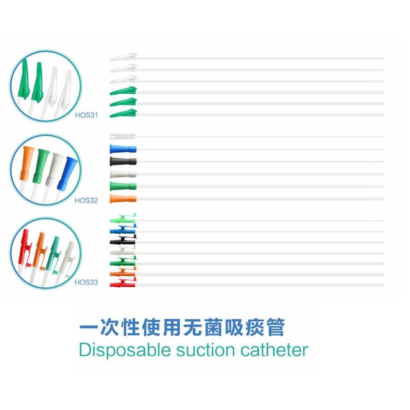 CE/ISO13485 Approved Medical Disposable PVC Suction Catheter with or Without Control Valve