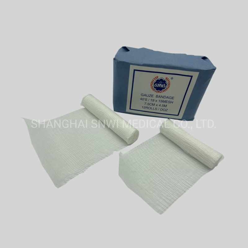 CE and ISO First Aid Medical Supply Absorbent Gauze Bandage for Hospital Use