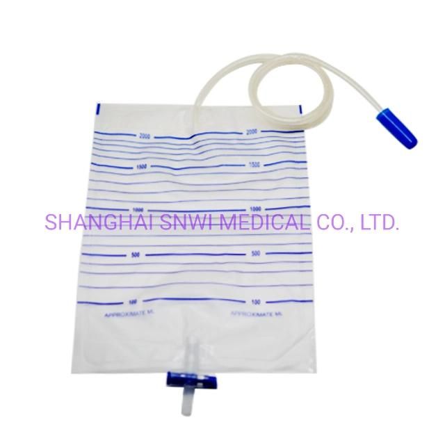 High Quality Medical Disposable Sterile Urinary Collection Bag/Urine Bag with Pull Push Valve