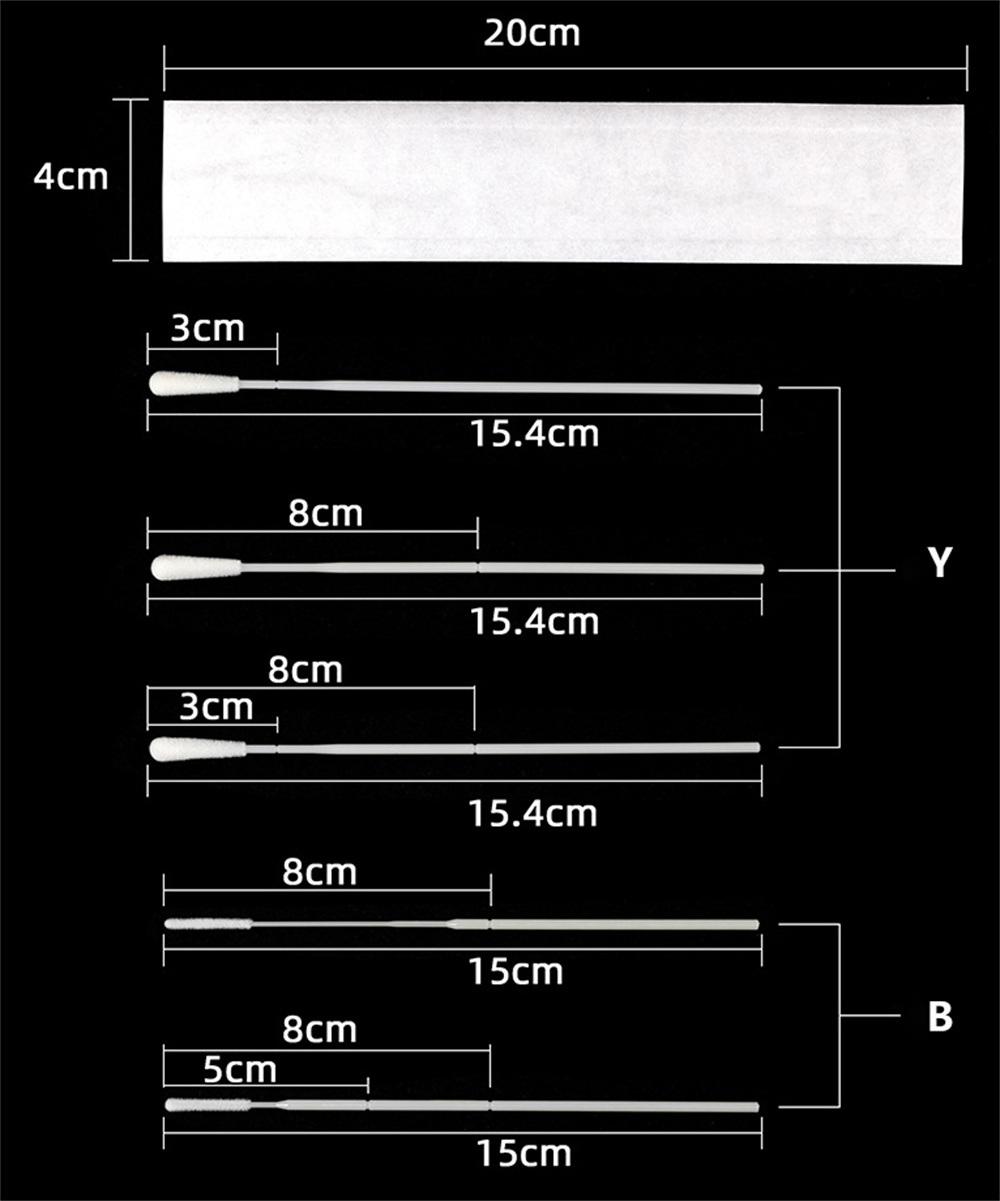 Nylon Tipped Swabs Flocking Breakable Disposable Nasal Swabs Sample Collection Cotton Swab