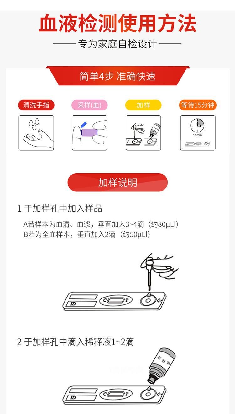 HIV Test Paper Aids Test Paper Whole Blood Test Reagent Medical Home Aids HIV Card Genuine