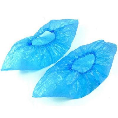 Disposable Blue Color Anti Slip Plastic Shoe Covers for Protectting Floors