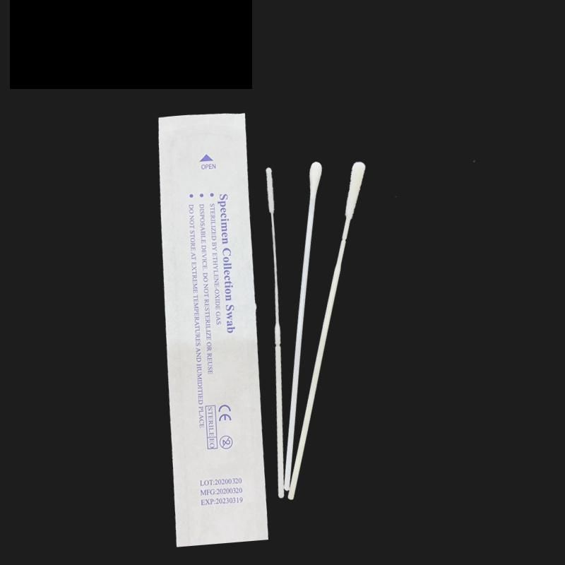 Medical Disposable Specimen Collection Sterile Nylon Flocked Nasopharyngeal Swab Throat Oral Nasal Swab