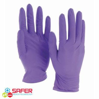 Wholesale Violet Powder Free Nitrile Glove with High Qualtiy