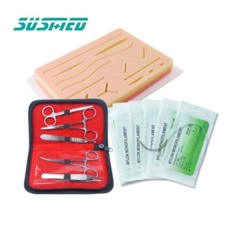 Medical Silicone Suturing Pad Human Skin Training Model Suture Practice Kit