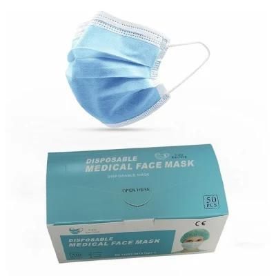 3-Ply Blue Surgical Disposable Face Mask ASTM Level 2 98% Pfe Medical Grade Procedure Face Mask with CE ISO 13485 FDA