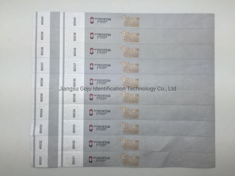 Wholesale Tyvek Wristbands Event Paper Bands with Serial Number