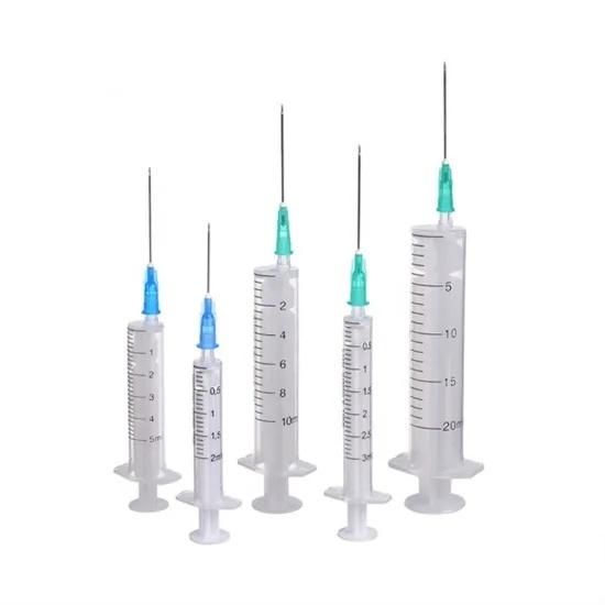 Injection Syringe Disposable Sterile 1ml 3 Part Luer Slip Syringe Medical Equipment