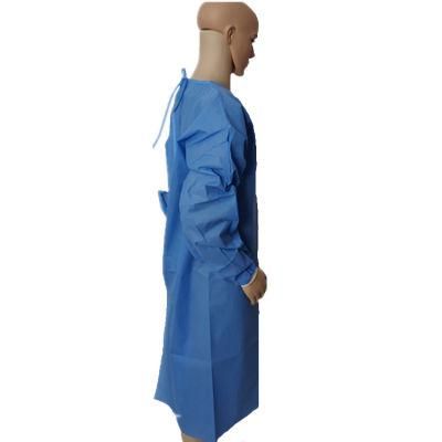 Sterile Disposable Non Woven Fabric/ SMS/ PP+PE Operation Surgical Gown