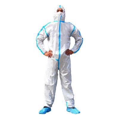 En14126 Type5b/6b Medical Microporous Personal Protective Disposable Coverall