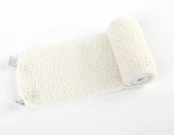 Disposable Medical Supply Factory Natural Color Elastic Cotton Crepe Bandage