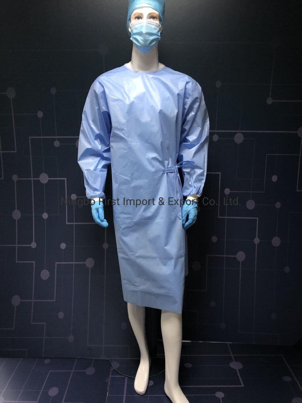 Sterilized Surgical Gown Level 2 with Coating Dfco-0140