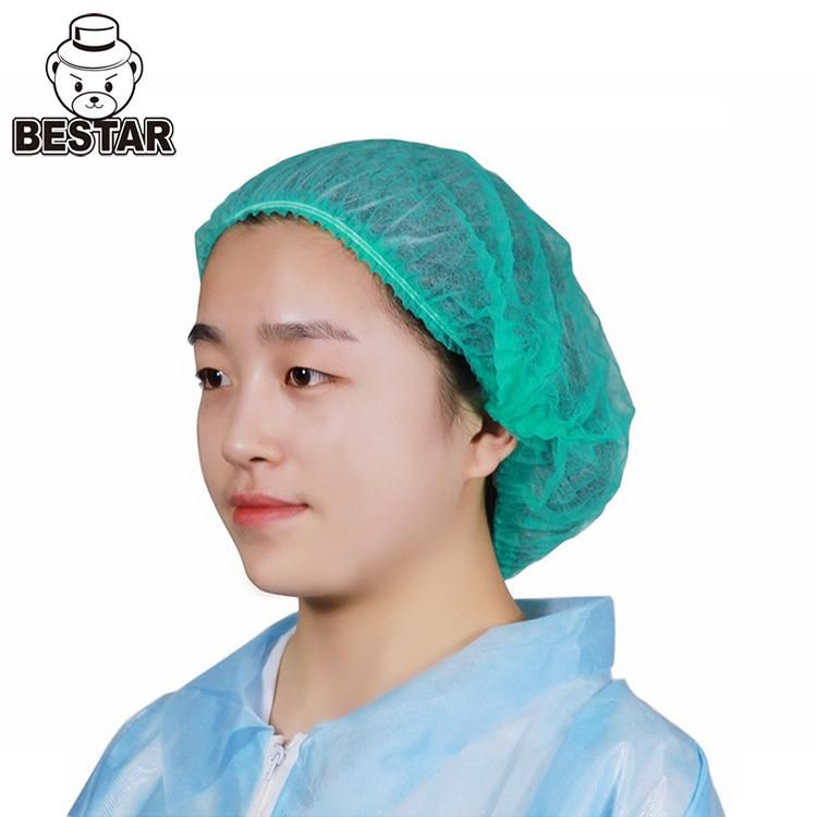 CE Certified Mdr EU2017/745 Disposable Spp Polypropylene Breathable Medical Cap/ Mob Cap/Clip Cap /Beret Cap/Hairnet for Hospital