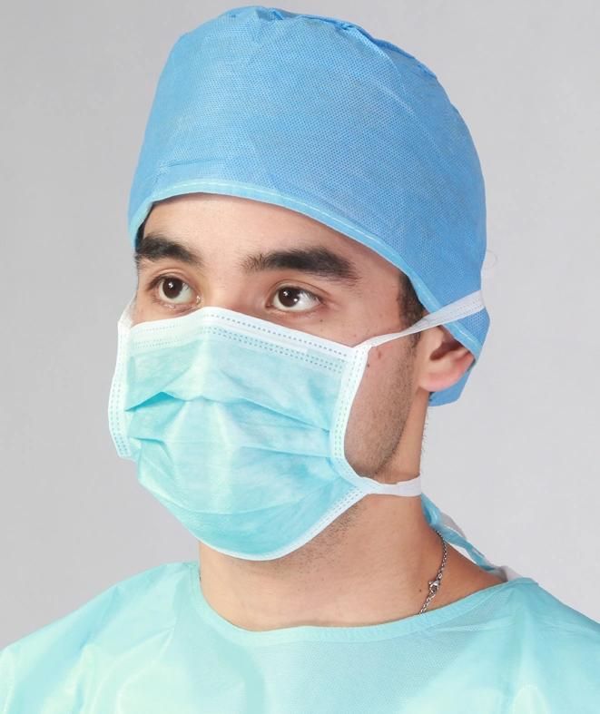 3 Ply Non-Woven Bfe 98% Disposable Surgical/Medical Face Mask with CE for Hospital