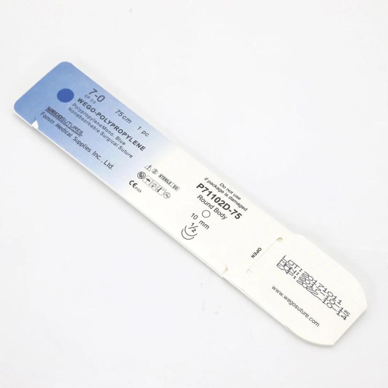 Blue Polypropylene Surgical Sutures Double Needles