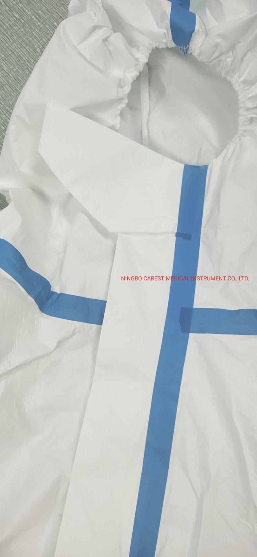 CE Marking Disposable Protective Coverall EU Type 4/5/6 Non- Sterile Disposable Protective Clothing