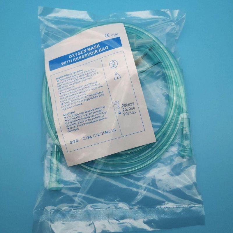 CE&ISO Certificated Disposable Medical Sterile Oxygen Mask for Adult with Tubing